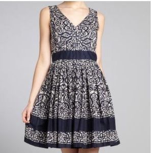 TAYLOR DRESSES Blue Print Cotton Dress